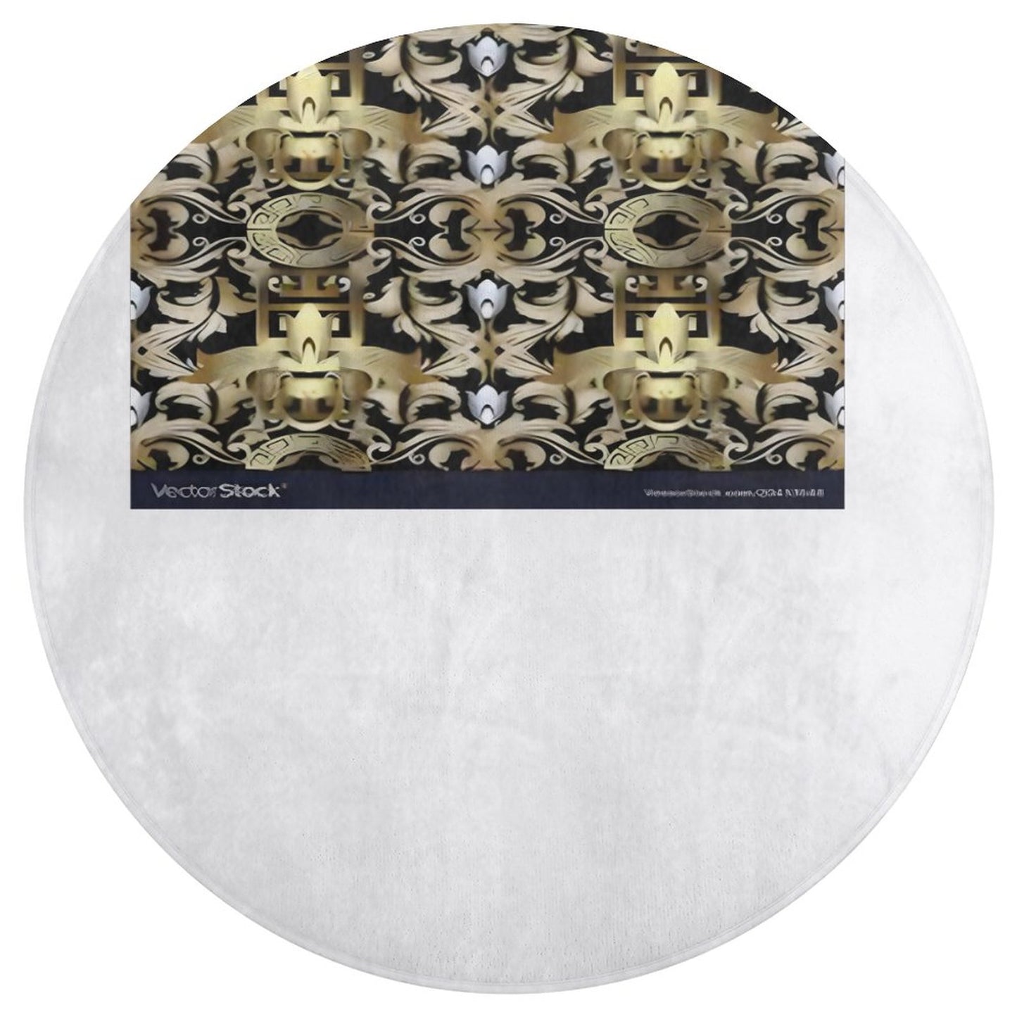 Round Coral Velvet Warm Floor Mat