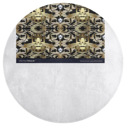 Round Coral Velvet Warm Floor Mat