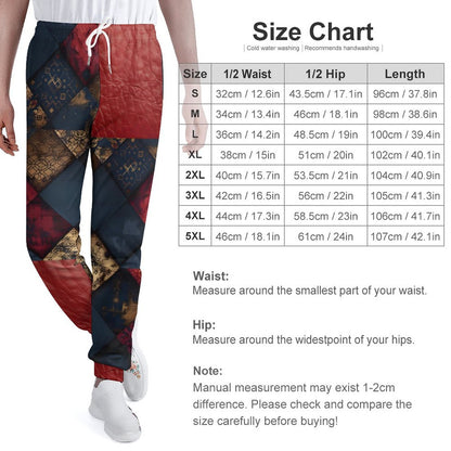 TRIANGLES & LEATHER Sweatpants-SMALL-5XL