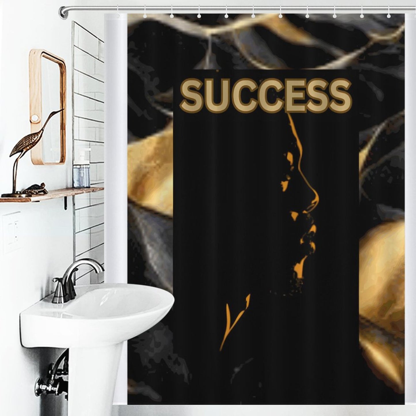 Flower Shower Curtain-66x72Inch (168x183cm)