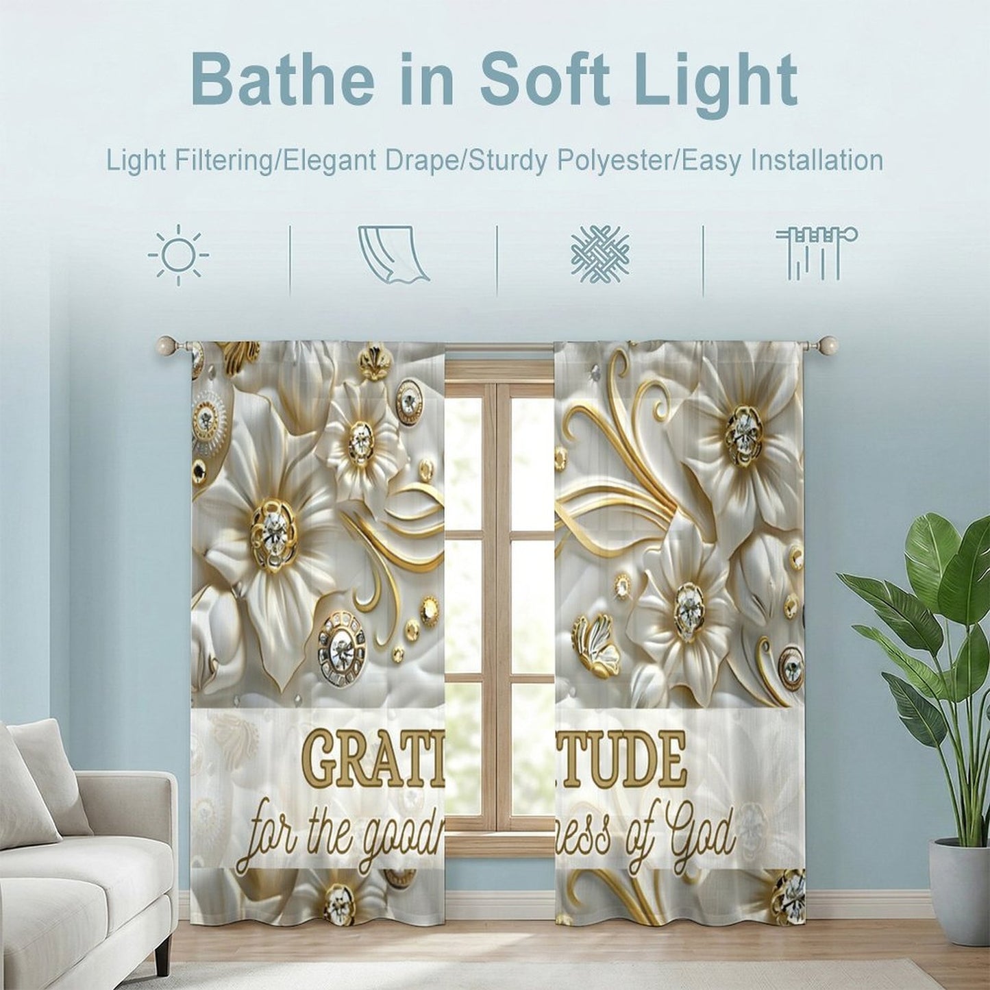 Sheer Curtain(All-Over Printing)