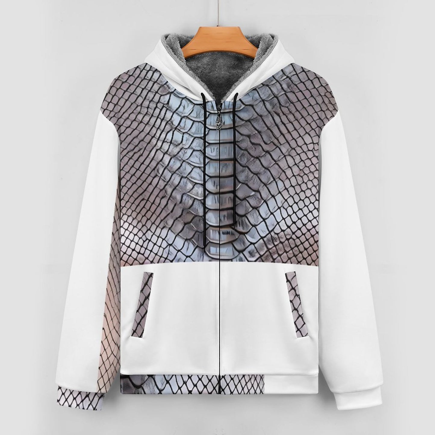 230gsm Full Zip up Hoodie with Plush Lining WZIP (All-Over Printing)