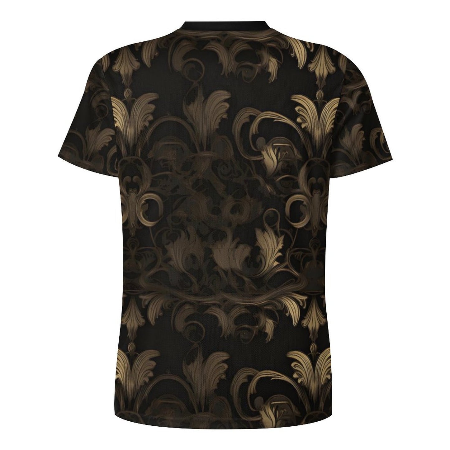 BLACK & GOLD ACCENT Short Sleeve  T-Shirt-*XS-6XL