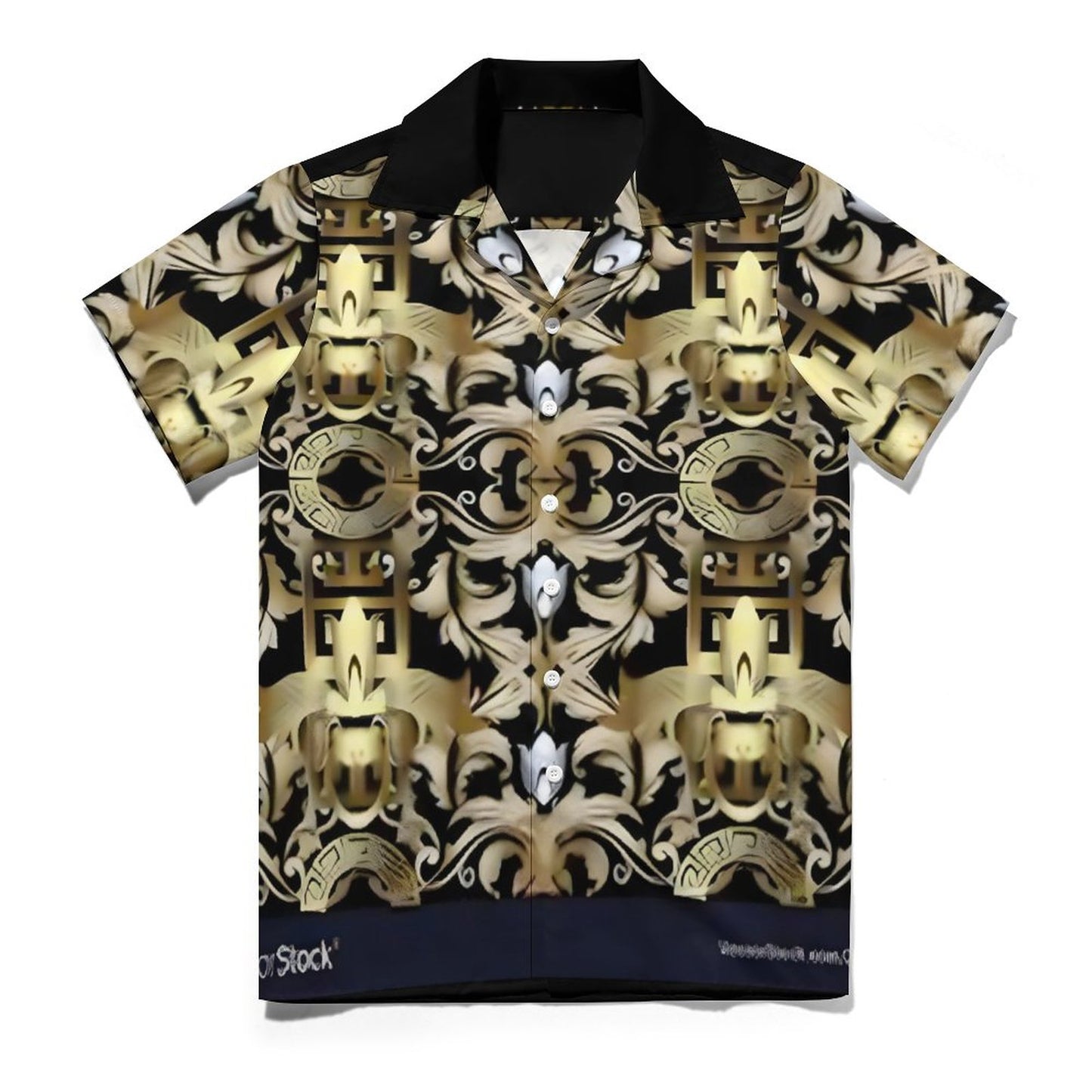 Men's Short Sleeve Hawaiian Print Shirt with Cuban Collar AY006 (All-Over Printing)