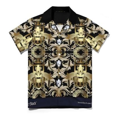 Men's Short Sleeve Hawaiian Print Shirt with Cuban Collar AY006 (All-Over Printing)