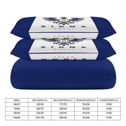 3-Piece Bedding Set-90"x90"/ 229x229cm (Dual-sided Printing)