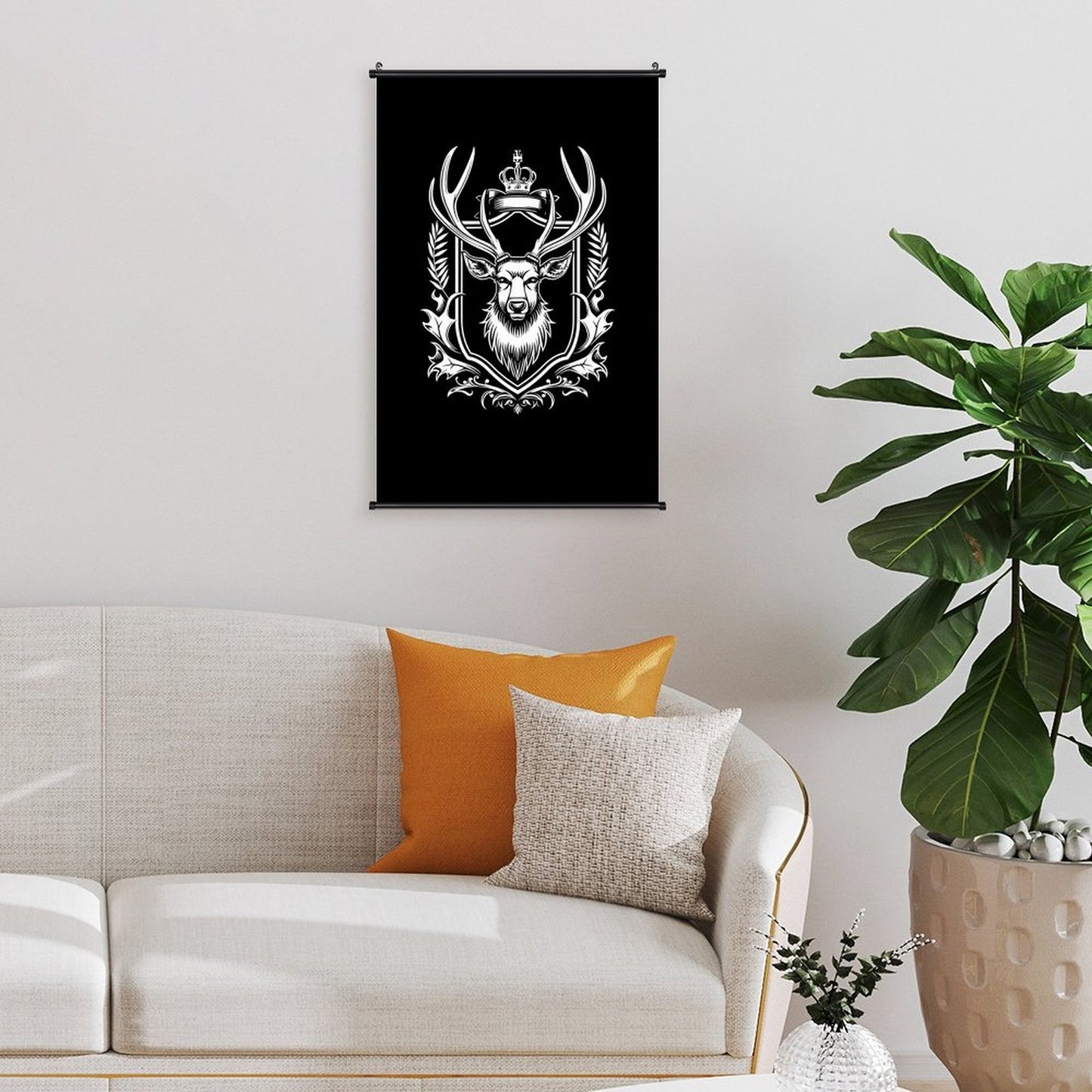 Canvas Hanging Poster with Scrolls-16"x24"/ 40x60cm