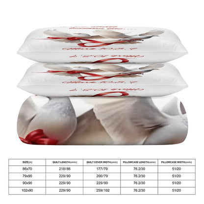 3-Piece Bedding Set-90"x90"/ 229x229cm (Dual-sided Printing)