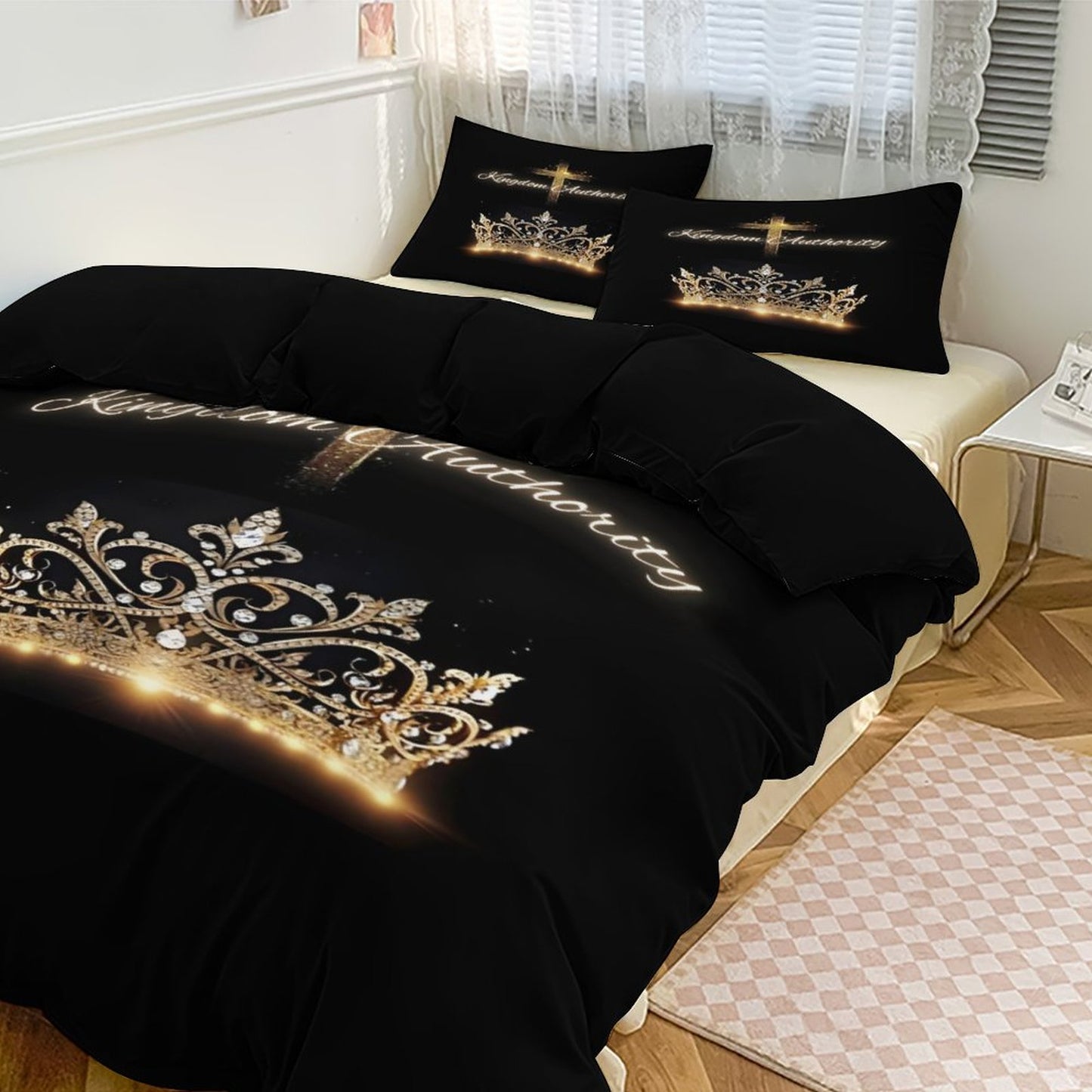 3-Piece Bedding Set-86"×70"/ 218×177cm (Dual-sideded Printing)