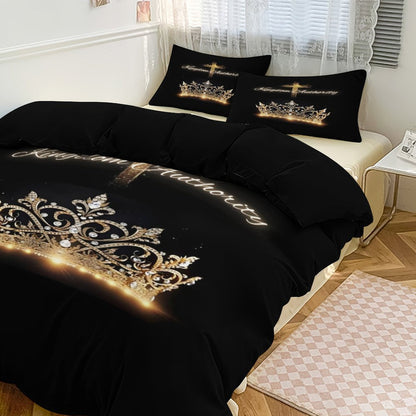 3-Piece Bedding Set-86"×70"/ 218×177cm (Dual-sideded Printing)