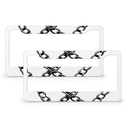 License Plate Frames with 4 Round Holes (1 Pair)
