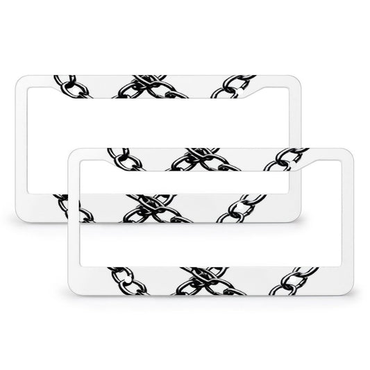 License Plate Frames with 4 Round Holes (1 Pair)