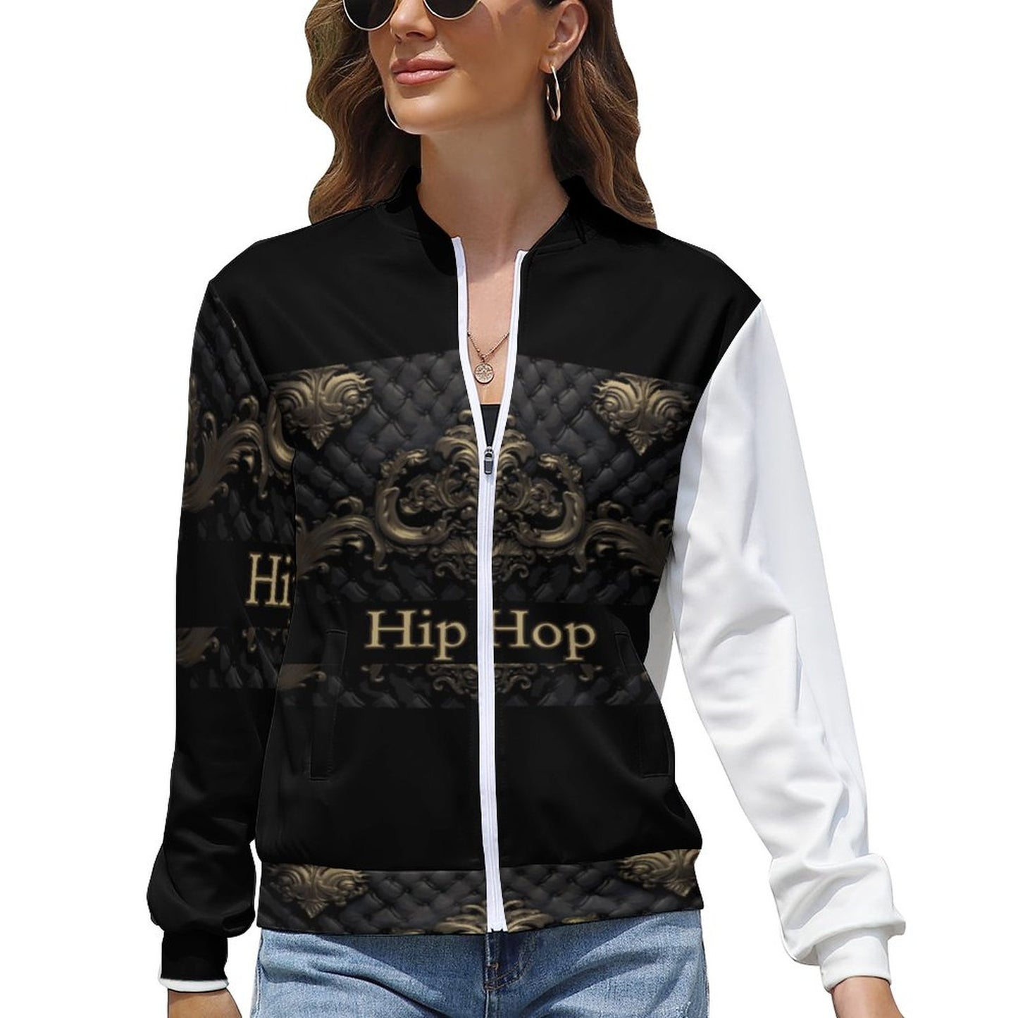 Women's Zipper Jacket LLJK (All-Over Printing)