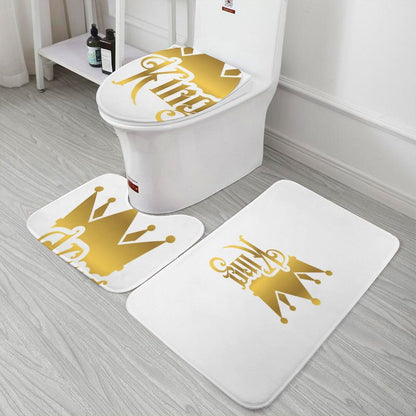 Coral Velvet Restroom Rug Set of 3-15.7"x23.6"/ 40x60cm