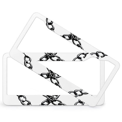 License Plate Frames with 4 Round Holes (1 Pair)