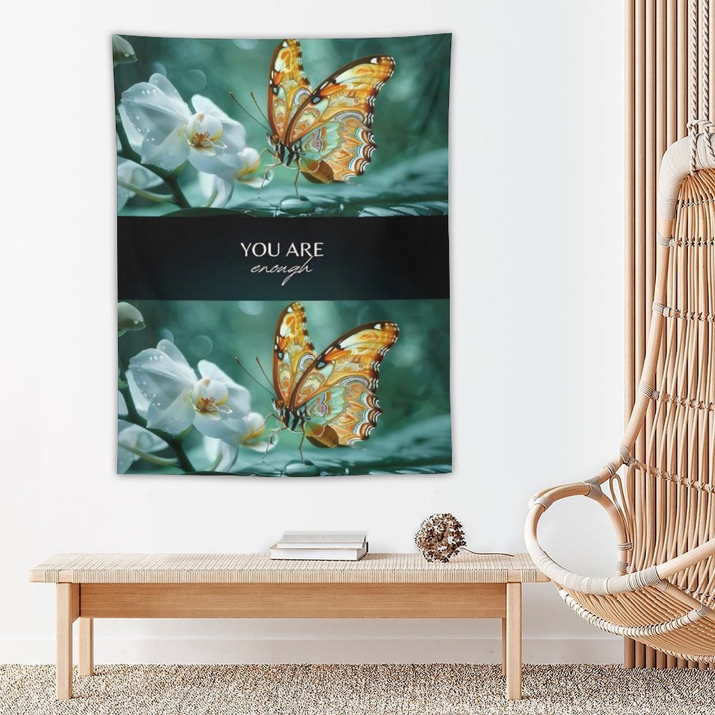 Wall Art with Vertical Tapestry-YOU ARE ENOUGH