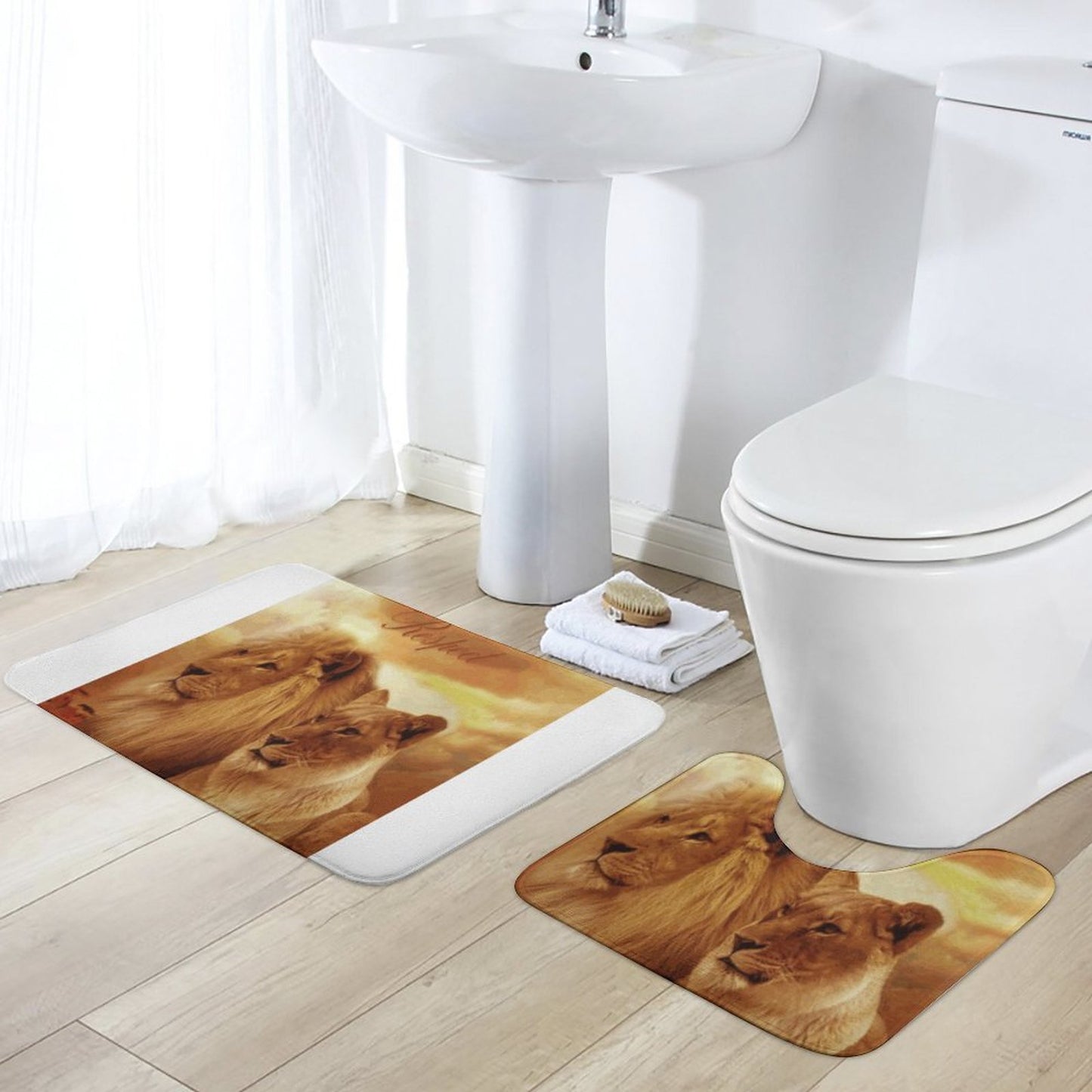 Coral Velvet Floor Mat Set of 2-19.7"x31.5"