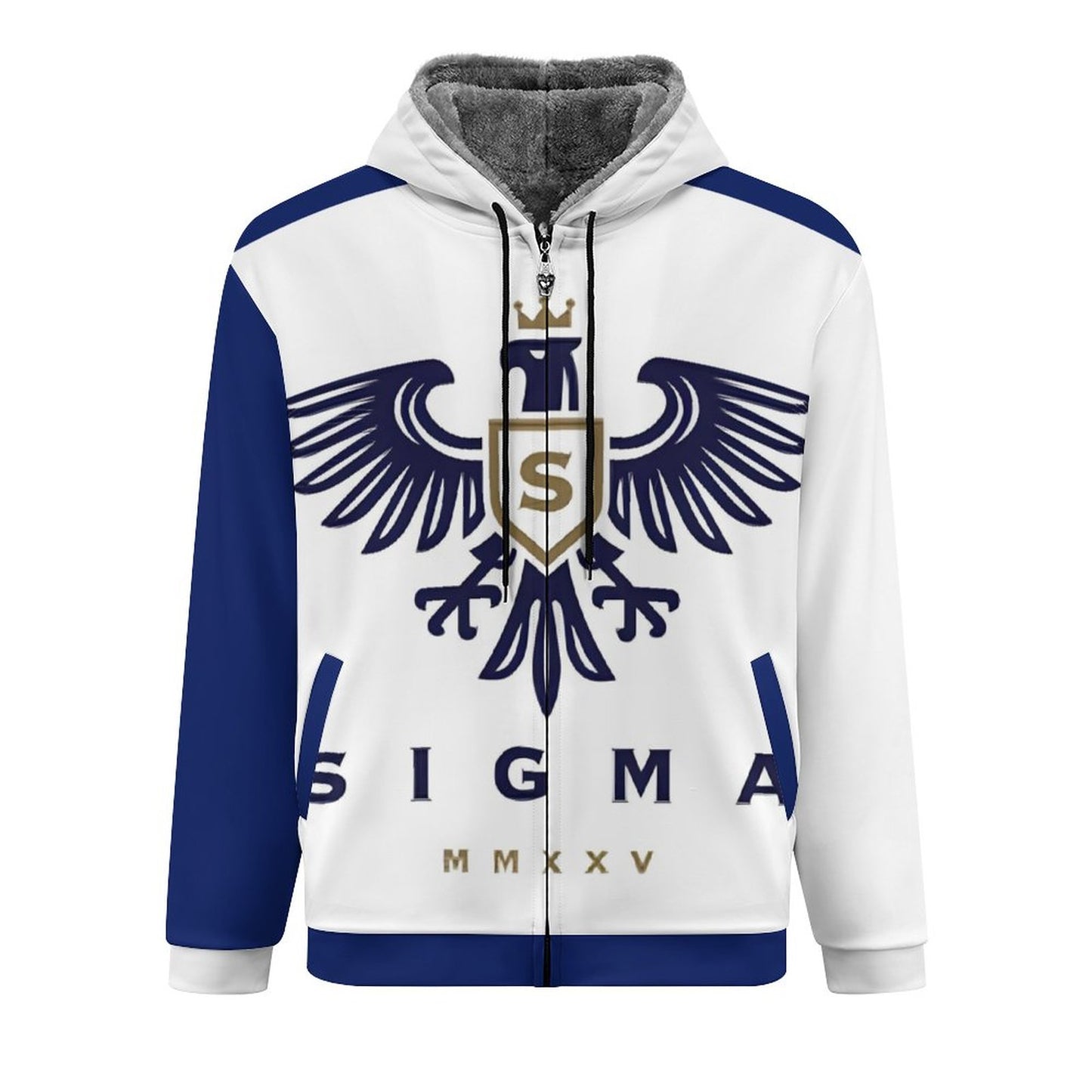 230gsm Full Zip up Hoodie with Plush Lining WZIP (All-Over Printing)