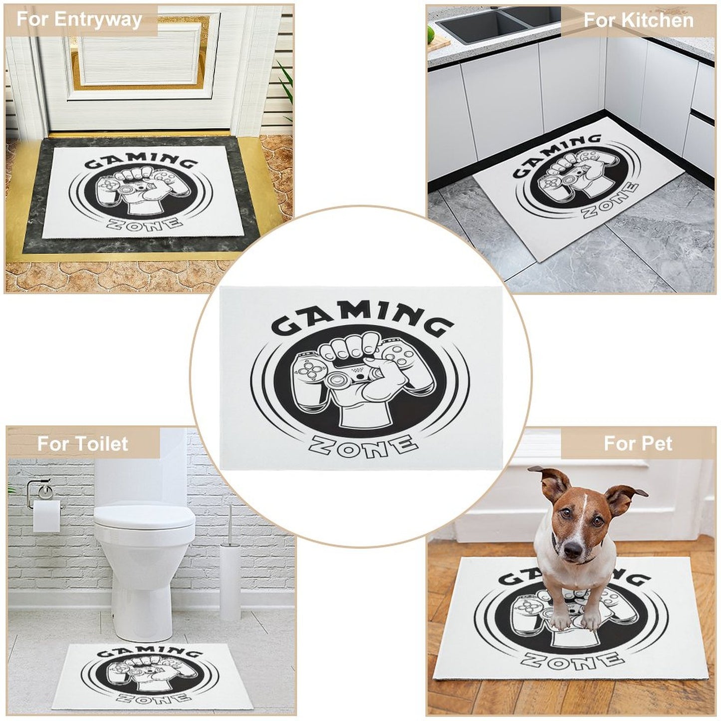 Crystal Velvet Bedroom Floor Mat