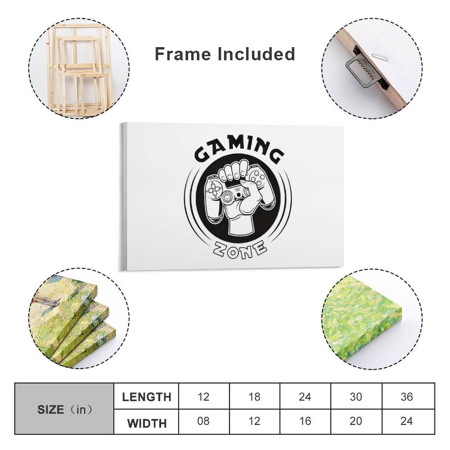 Hanging Poster (Horizontal 3:2)-12x18 inch/ 8x12 inch