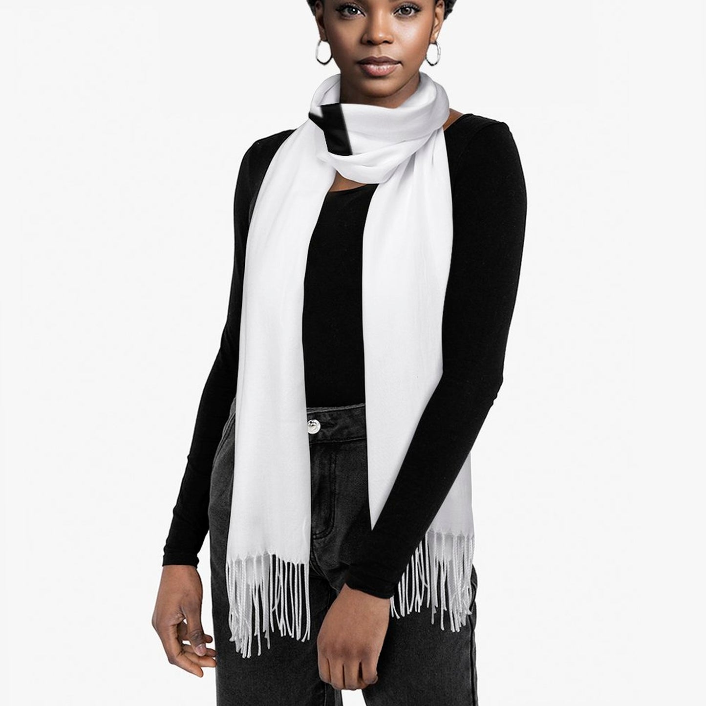 Cashmere-like Tassel Scarf (All-Over Printing)