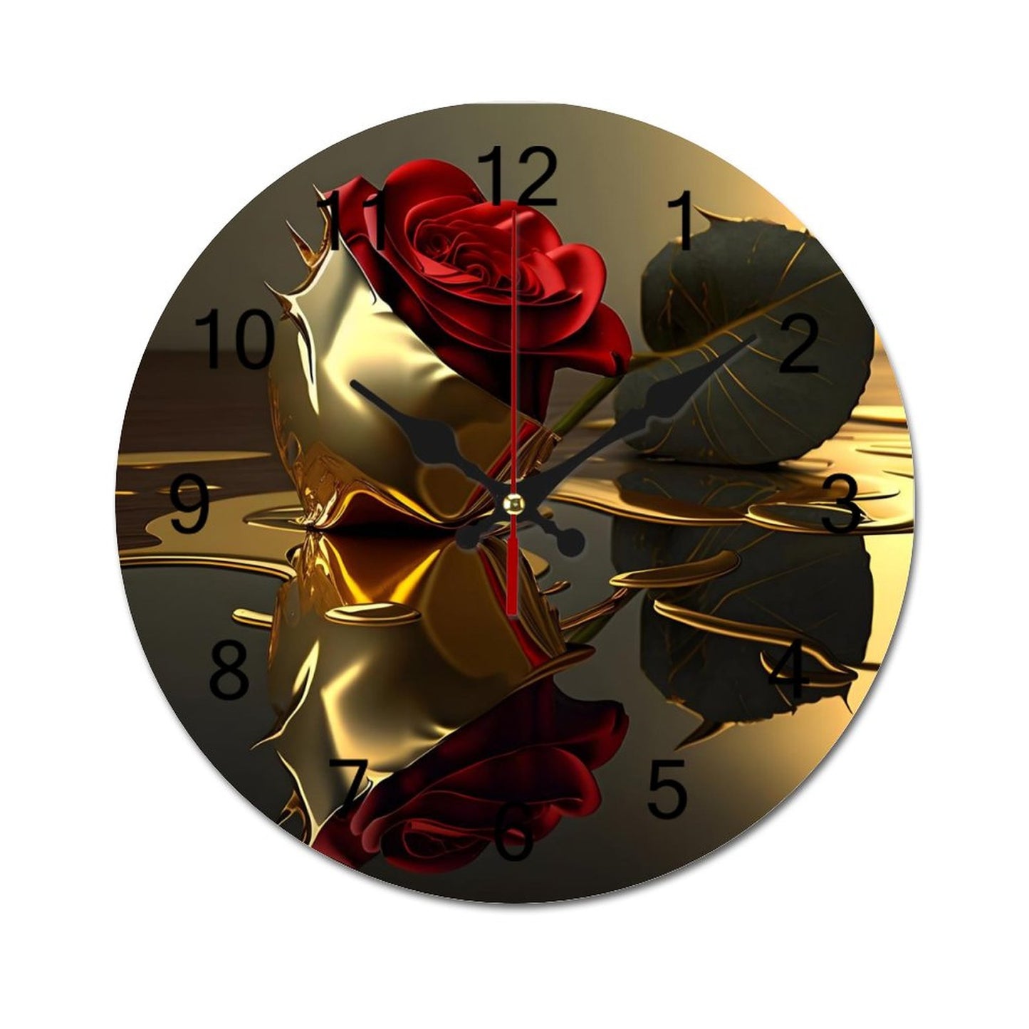 Concise Silent Wooden Wall Clock-9.84"x9.84"/ 25x25cm