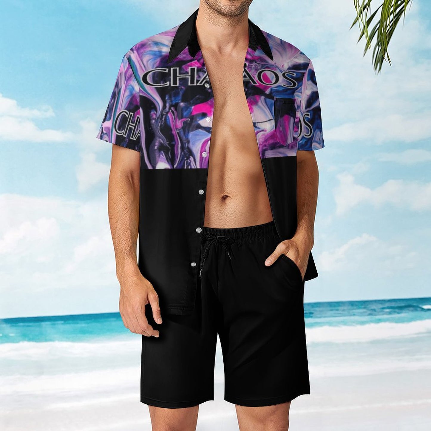CHAOS Hawaiian Short Suit for Men-*XS-3XL