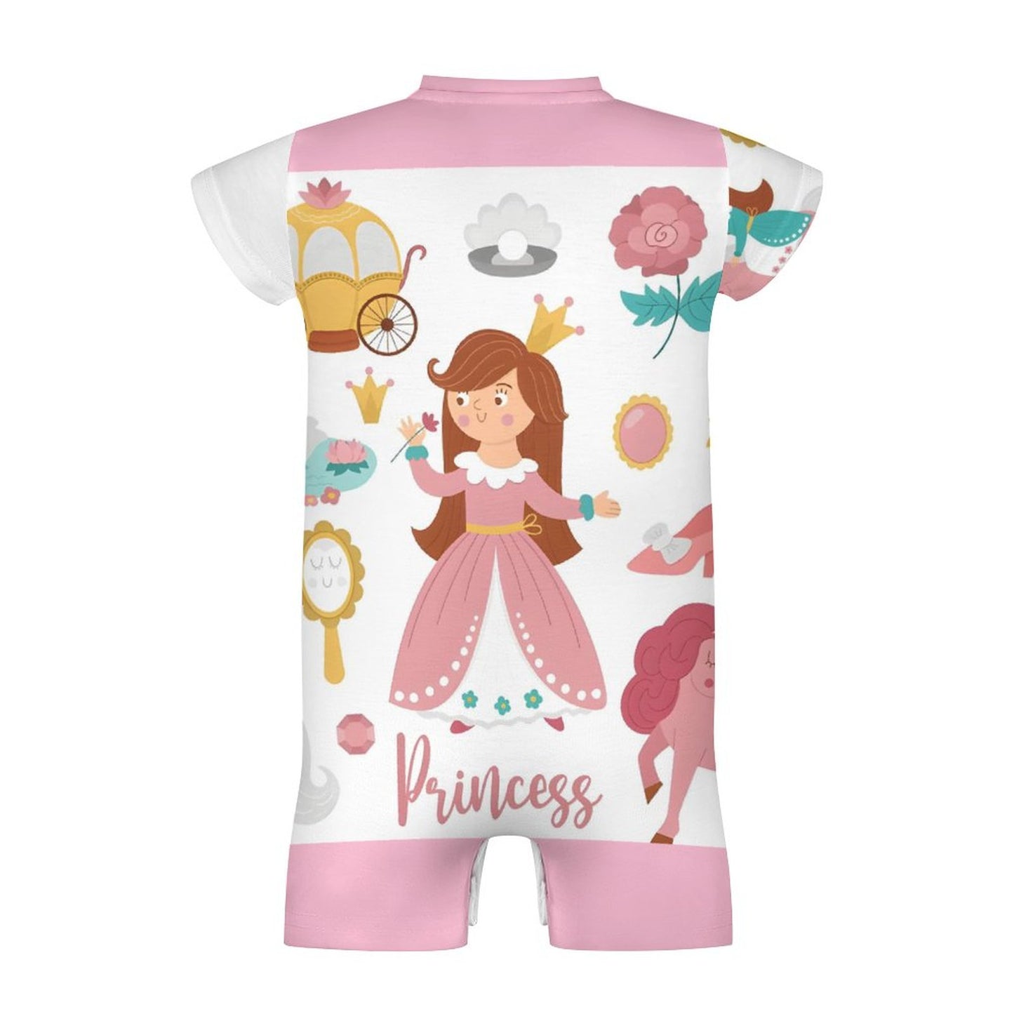 Short Sleeve Baby Bodysuit Romper PLR (All-Over Printing)