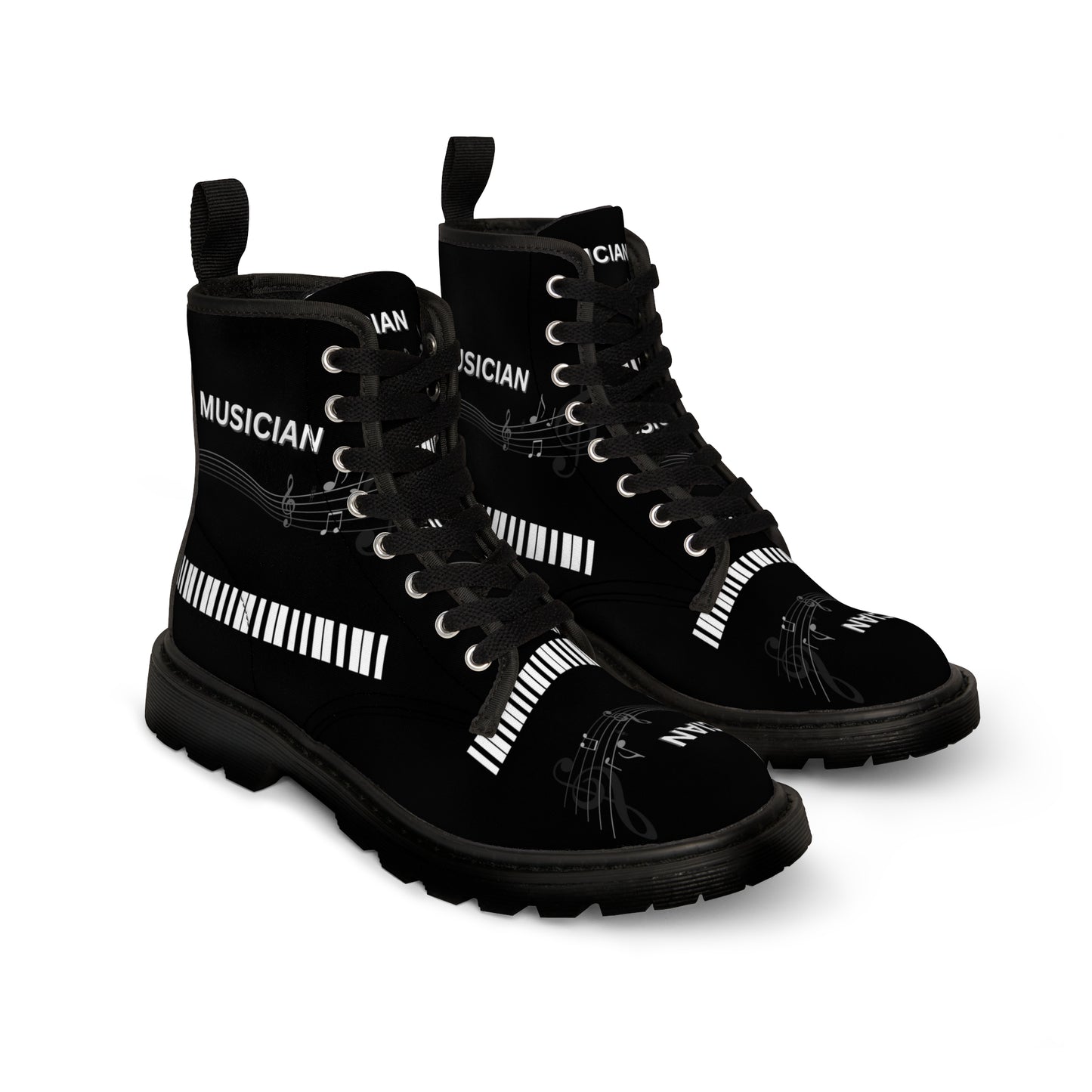 MUSICIAN'S PIANO Men's Canvas Boots