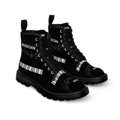 MUSICIAN'S PIANO Men's Canvas Boots