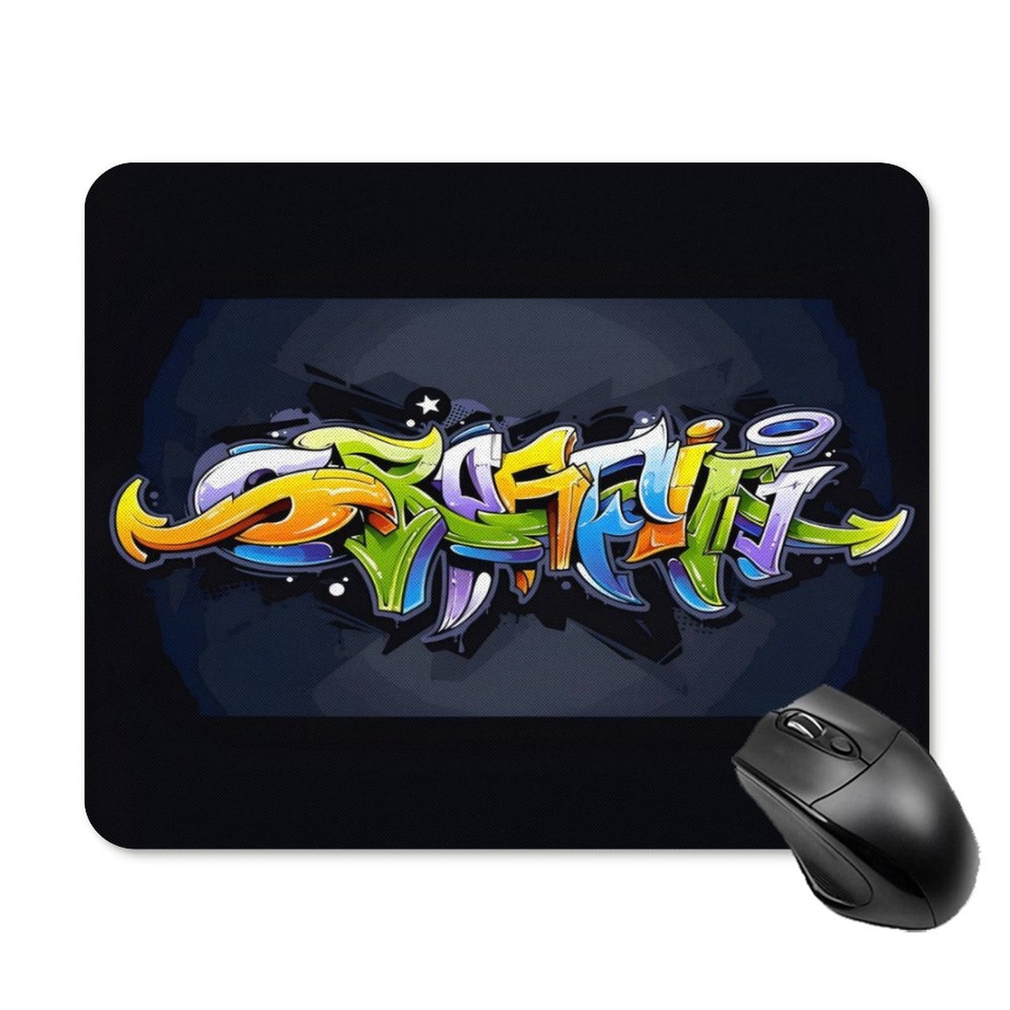 COLORFUL GRAFFITI Square Mouse Pad