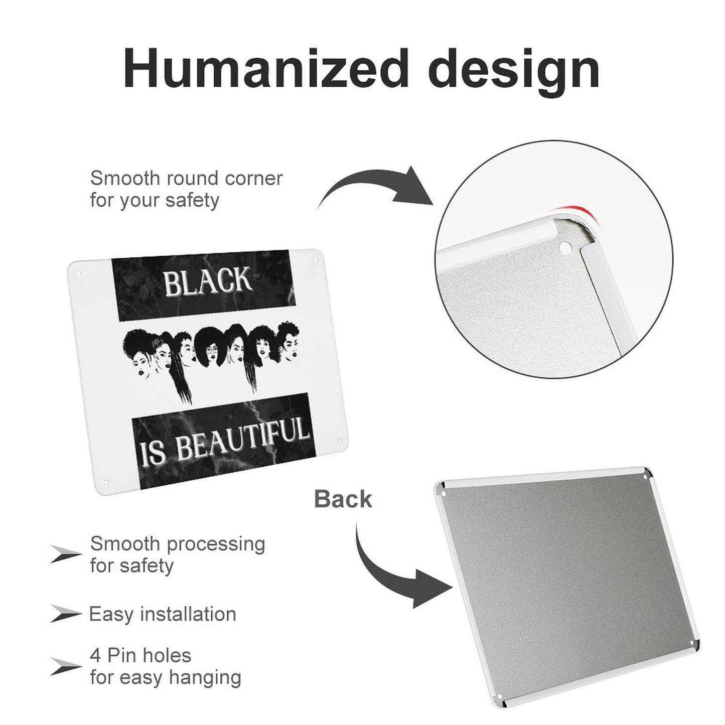 Horizontal Personalized Metal Wall Art Tin Sign-5.5"x7.9"/14x20cm