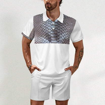 200gsm Short Sleeve Men's POLO Shirt Set A46TZ (All-Over Printing)