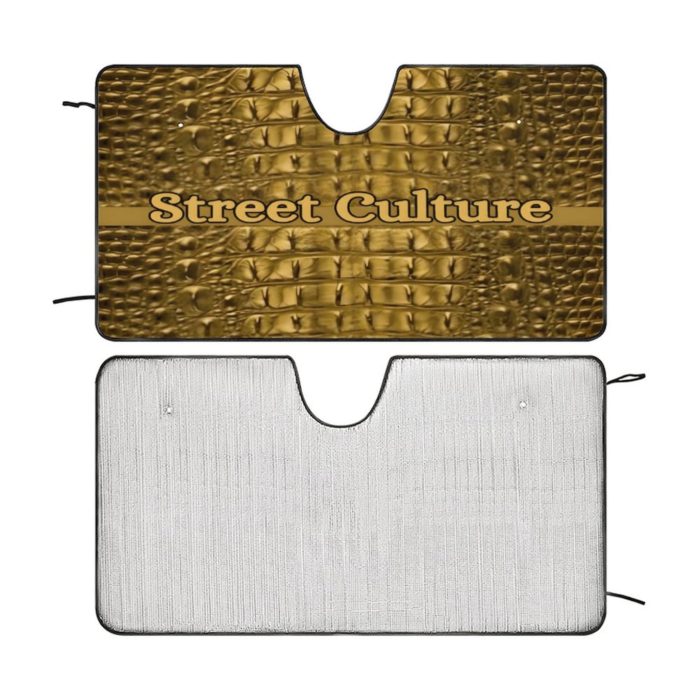 STREET CULTURE Alligator Car Sun Shade Cover-2 SIZES (oxford cloth/foam/aluminum foil)