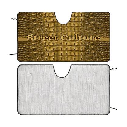 STREET CULTURE Alligator Car Sun Shade Cover-2 SIZES (oxford cloth/foam/aluminum foil)