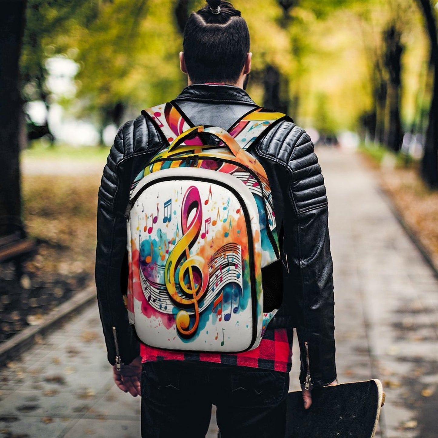 MUSIC GRAFFITI Multi-Pocket Backpack