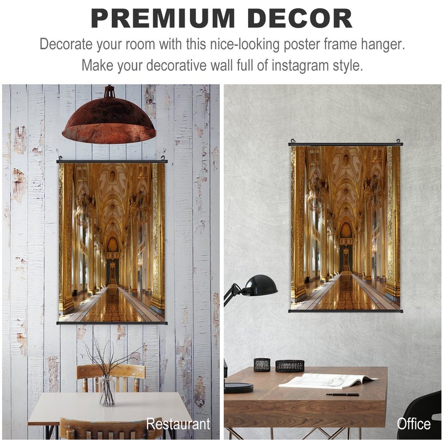 Canvas Hanging Poster with Scrolls-16"x24"/ 40x60cm