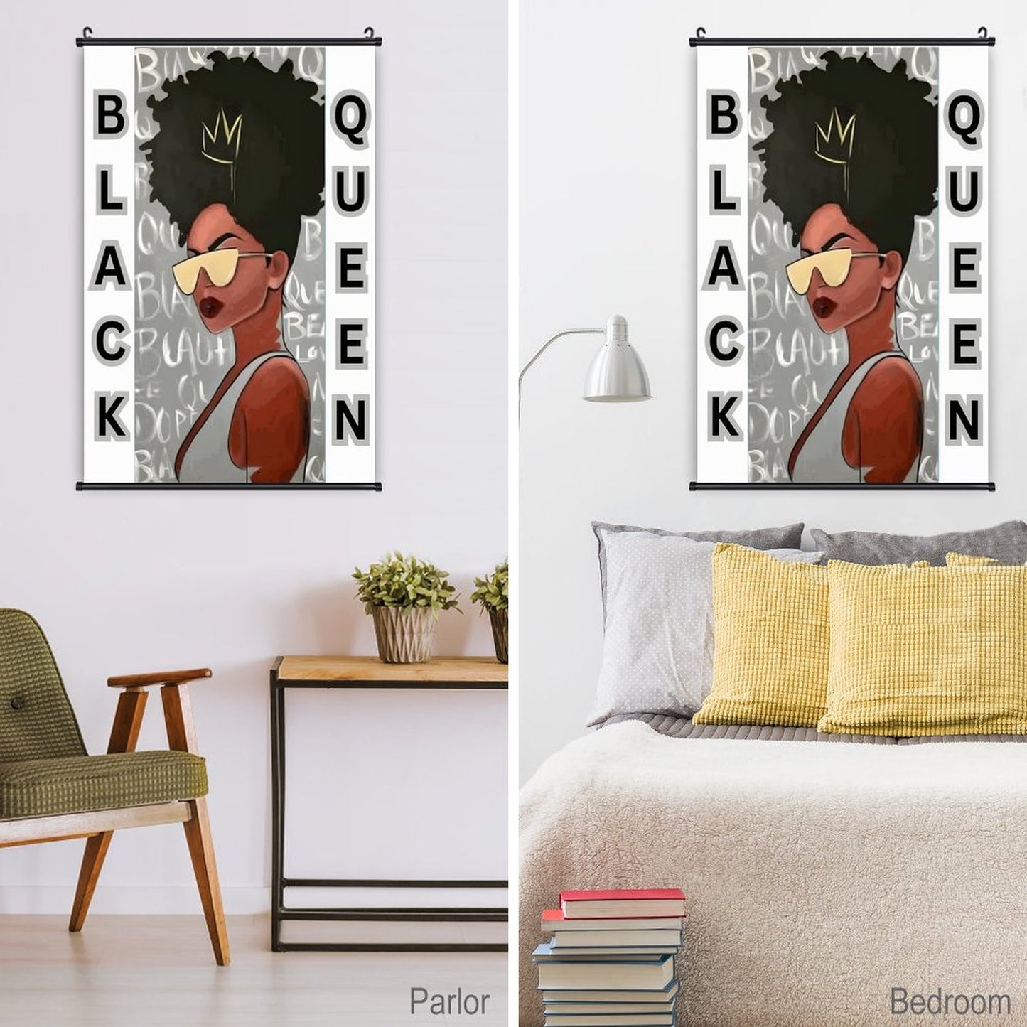 Canvas Hanging Poster with Scrolls-16"x24"/ 40x60cm