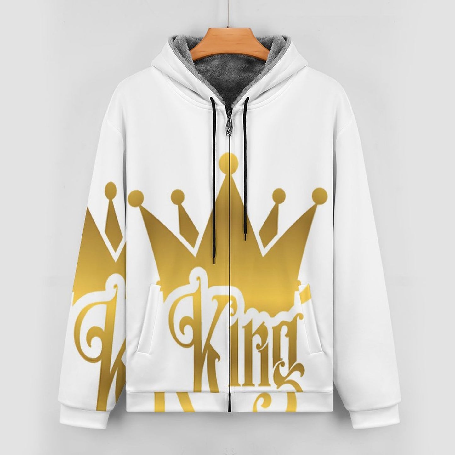 230gsm Full Zip up Hoodie with Plush Lining WZIP (All-Over Printing)