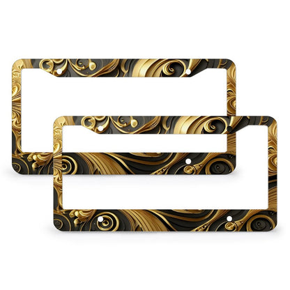 License Plate Frames with 4 Round Holes (1 Pair)