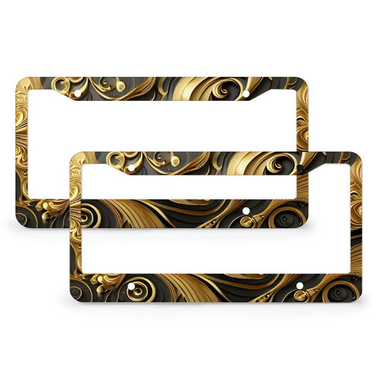 License Plate Frames with 4 Round Holes (1 Pair)