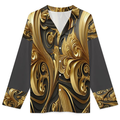 180gsm Men's Long-Sleeve Pajama Set(All-Over Printing)