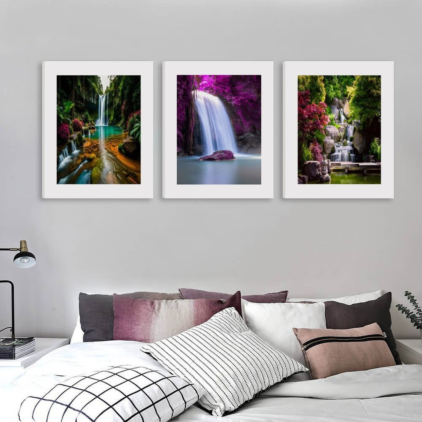 Vertical Multicolor Framed Wall Art-4:5 Aspect Ratio-WATERFALL EDITION