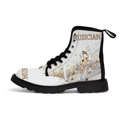 MUSICIAN In Gold Women's Canvas Boots  (Options: black or brown bottom soles)