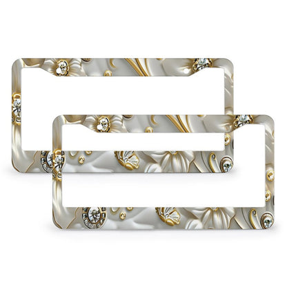 License Plate Frames with 2 Round Holes (1 Pair)