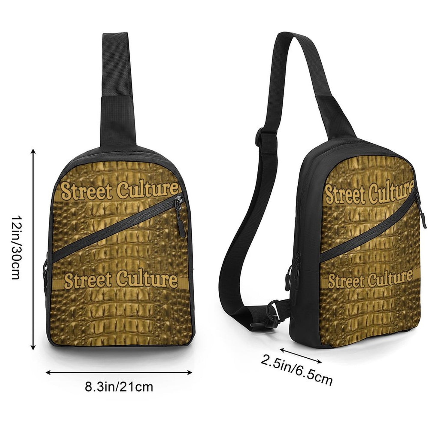 STREET CULTURE Alligator Crossbody Sling Bag