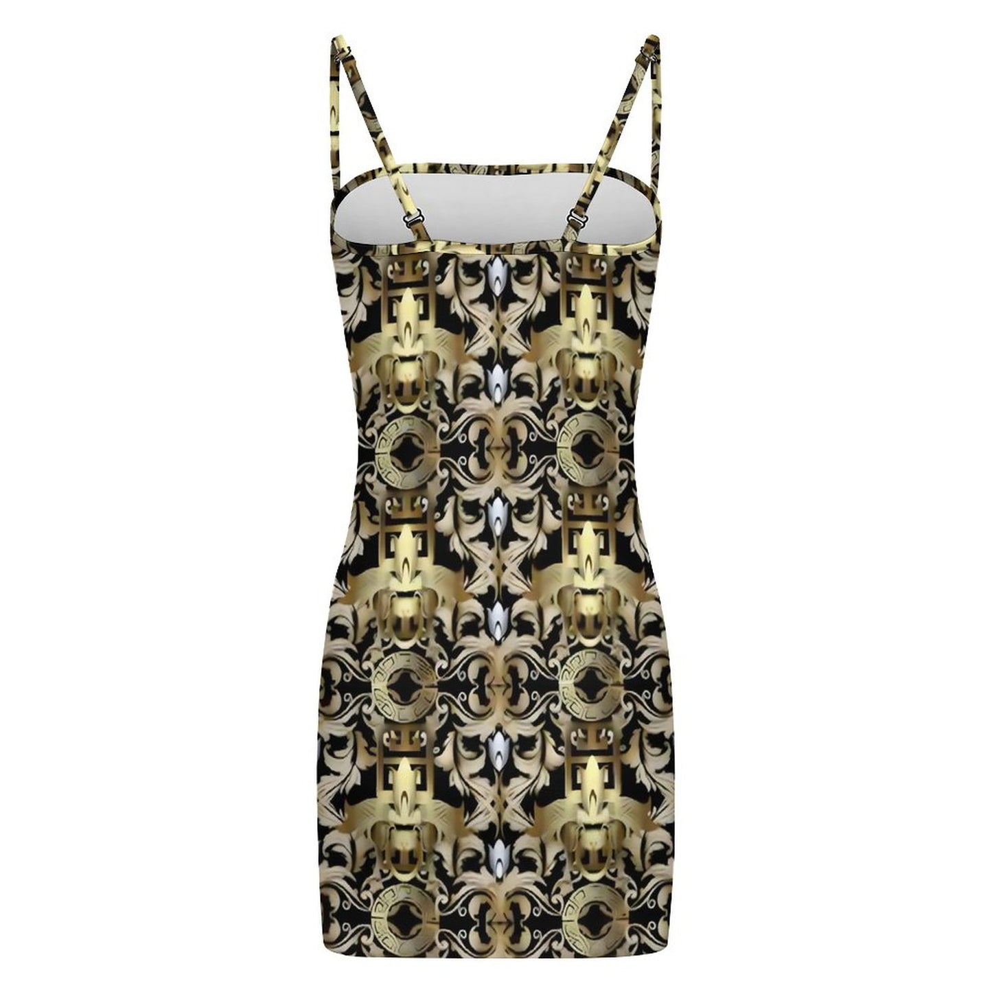 Slim Fit Spaghetti Strap Dress for Women(All-Over Printing)