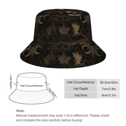 BLACK & GOLD ACCENT Unisex Bucket Hat