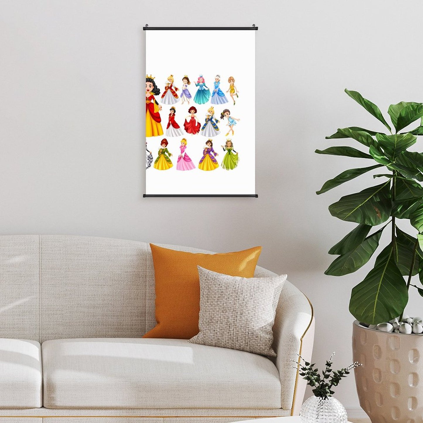 Canvas Hanging Poster with Scrolls-16"x24"/ 40x60cm