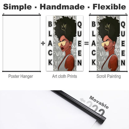 Canvas Hanging Poster with Scrolls-16"x24"/ 40x60cm